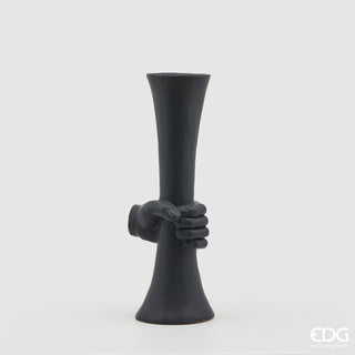 EDG Enzo De Gasperi Chakra Vase with Hand H46 cm Black
