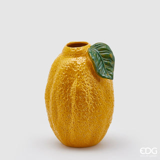 EDG Enzo de Gasperi Lemon Chakra vase with leaf H30 cm