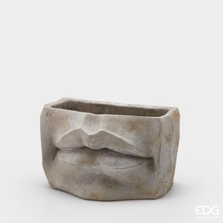 EDG Enzo De Gasperi Cement Vase Lips H13,5 cm