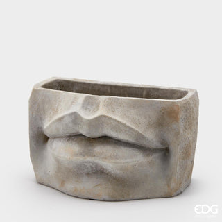 EDG Enzo De Gasperi Cement Vase Lips H16 cm