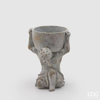 EDG Enzo De Gasperi Atlas Cement Vase H26 cm