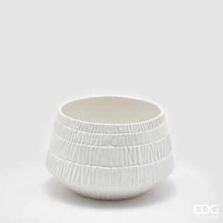 EDG Enzo De Gasperi White Graffi Vase H15 D25 cm