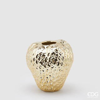 EDG Enzo De Gasperi Vase Chakra Strawberry Gold H16 cm