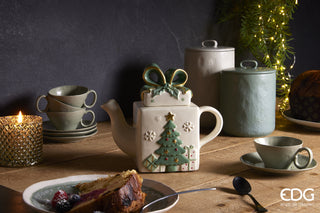 EDG Enzo De Gasperi Teapot White Christmas Gift Pack H19 cm