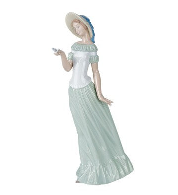 Nao Lady of the Butterfly Porcelain Statue H30 cm
