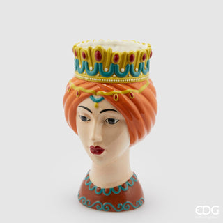 EDG Enzo De Gasperi Catania jarrón cabeza en cerámica H32 cm