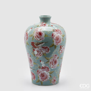 EDG Enzo De Gasperi Ching Amphora Vase H38 D24 cm Light Blue