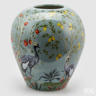 EDG Enzo De Gasperi Ching Domed Vase H40 D35 cm Blue