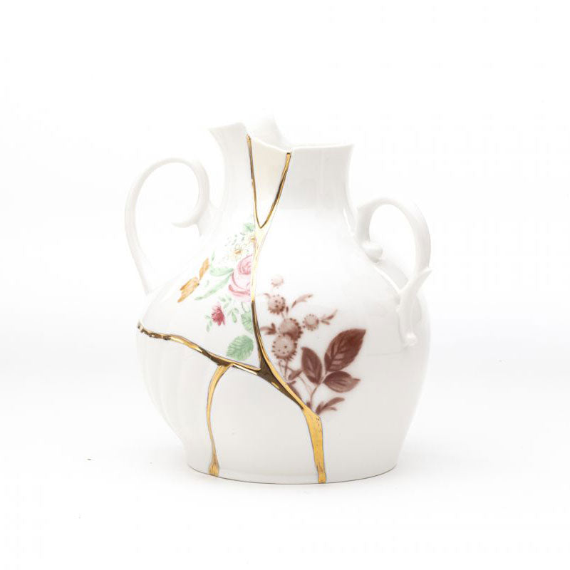 SELETTI vaso a forma di cuore LOVE IN BLOOM GOLD (Oro - Porcellana) 