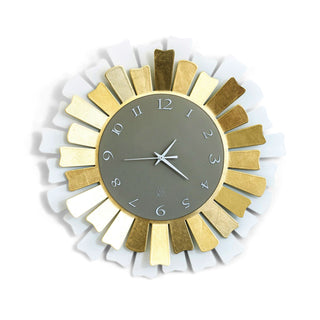 Arti e Mestieri Lux clock White gold leaf D48 cm