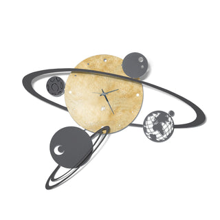 Arti e Mestieri Gold Leaf Solar System Clock 50x36 cm