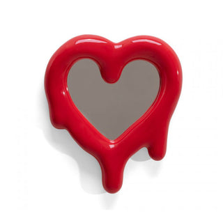 Seletti Specchio Cornice Melted Heart in Porcellana H35 cm