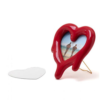 Seletti Mirror Frame Melted Heart in Porcelain H35 cm