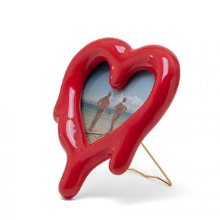 Seletti Specchio Cornice Melted Heart in Porcellana H35 cm