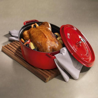 Staub Cocotte ovale Rosso Ciliegia in Ghisa 29 cm