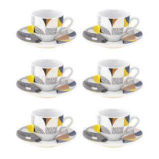 Villa Altachiara Set of 6 Maqui Coffee Cups in Porcelain