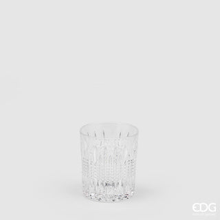 EDG Enzo De Gasperi Set 6 Bicchieri Acqua Righe in Vetro H9,5 D8 cm