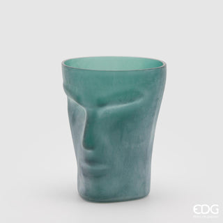 EDG Enzo De Gasperi Vase With Green Face H28 cm