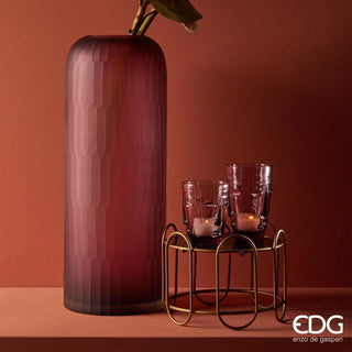 EDG Enzo De Gasperi Set 6 Pink Longdrink Glasses H13 cm