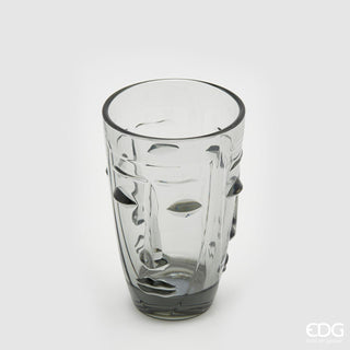 EDG Enzo De Gasperi Set 6 Sided Longdrink Smoked Glasses H13 cm