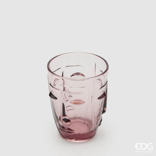 EDG Enzo De Gasperi Set 6 Pink Face Glasses H10 cm
