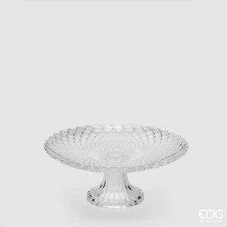 EDG Enzo De Gasperi Glass cake stand with diamonds h7 cm