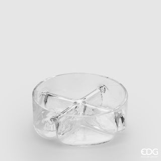 EDG Enzo de Gasperi Glass Snack Holder 4 Compartments D18 cm
