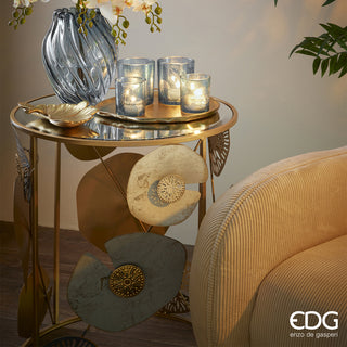 EDG Enzo De Gasperi Set 2 Floral Metal Tables