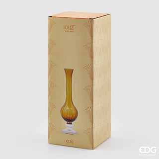 EDG Enzo De Gasperi Vase Collolungo Lines H40 cm Amber