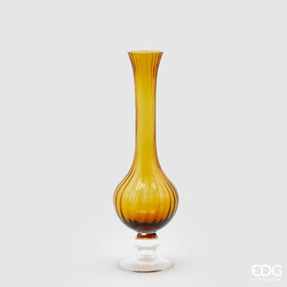 EDG Enzo De Gasperi Vase Collolungo Lines H40 cm Amber