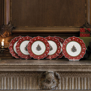 Villeroy &amp; Boch Toy's Delight Frühstücksteller-Set, 6-teilig, Rot, D24 cm