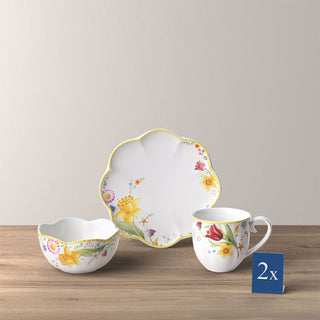 Villeroy &amp; Boch Spring Awakening Juego de desayuno de porcelana de 6 piezas