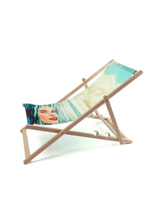 Seletti Folding Wooden Chair Sea Girl 87x58xh81 cm