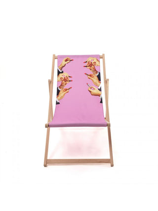 Seletti Folding Wooden Chair Lipsticks 87x58xh81 cm