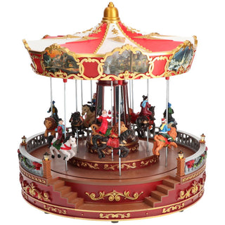 Timstor Carousel Animated Carousel with Music and Lights 30 cm