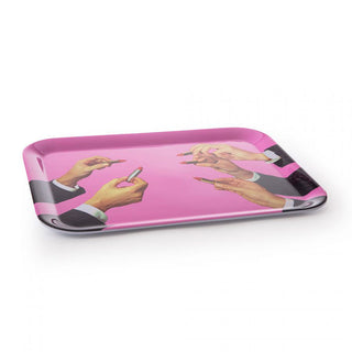 Seletti Lipsticks Tray in Melamine 32x43,5 cm Pink