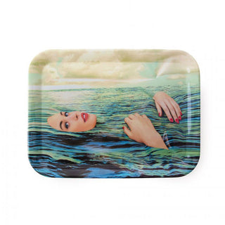 Seletti Sea Girl Tray in Melanin 32x43,5 cm
