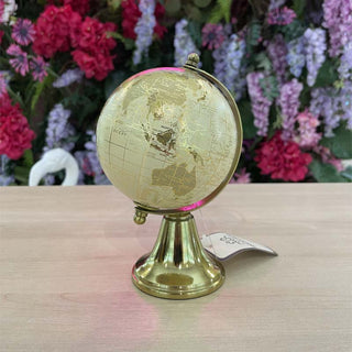 Encantada Medium Gold Globe with Gold Metal Base H16 cm
