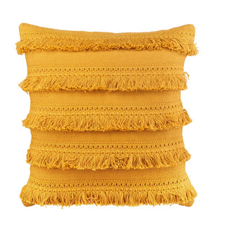 L'Oca Nera Cotton Cushion with Fringes 45x45 cm