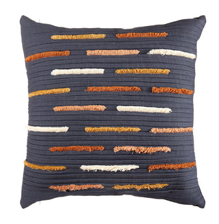 L'Oca Nera Cotton Cushion with Applications and Embroideries 45x45 cm