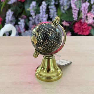 Encantada Small Gold Globe with Metal Base H10 cm