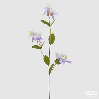 EDG Enzo De Gasperi Aquilegia branch 6 lilac flowers H85 cm