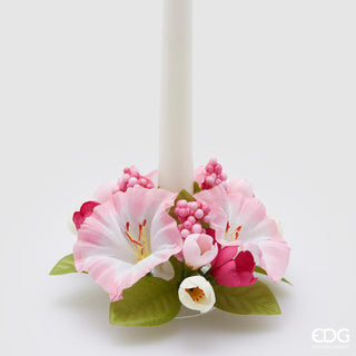 EDG Enzo De Gasperi Candle Holder Petunia Mix D16 cm Pink