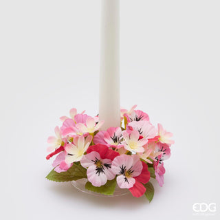 EDG Enzo De Gasperi Candle Holder Crocus Mix D21 cm Pink