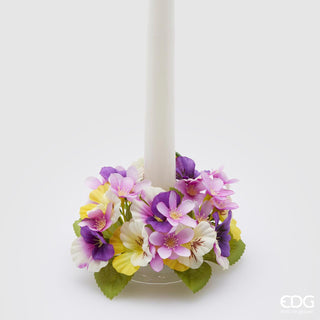 EDG Enzo De Gasperi Candle Holder Crocus Mix D21 cm Purple