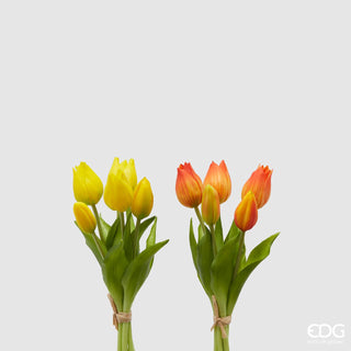 EDG Enzo De Gasperi Set 2 Bouquet Of Tulips Shades Of Yellow H26 cm