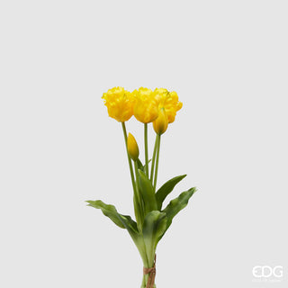 EDG Enzo de Gasperi Bouquet of Yellow Parrot Tulips 40 cm