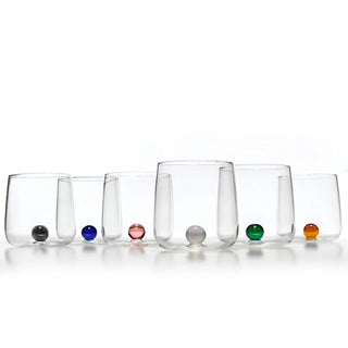 Zafferano Set 6 Tumbler Glasses Bilia Assorted Colors 44 cl