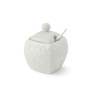 Hervit Square Roselline Sugar Bowl in Porcelain