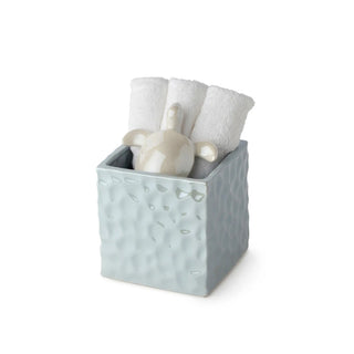Hervit Blue Porcelain Container with 3 Washcloths